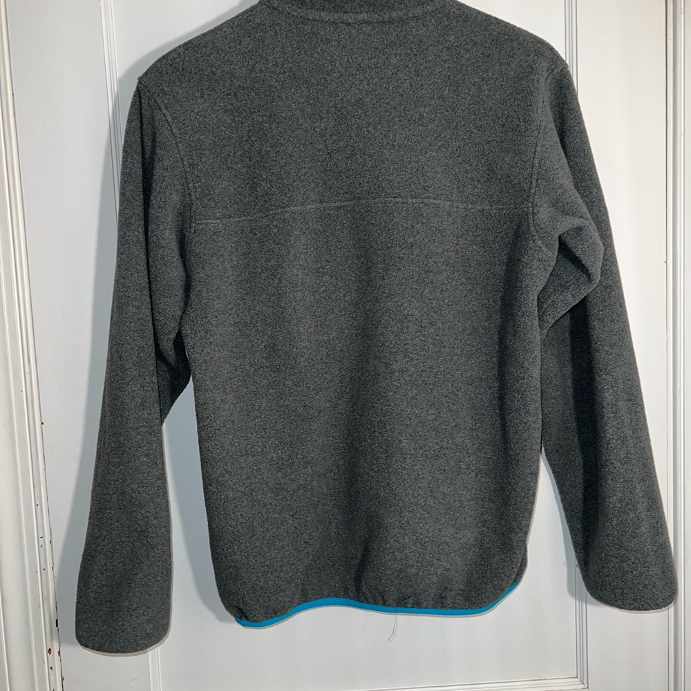 🏔PATAGONIA SYNCHILLA GRAY TEAL WOMENS FLEECE BUTTON SNAP PULLOVER WINTER… - Picture 2 of 7